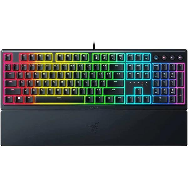 Razer Ornata V3 Gaming Keyboard: Low-Profile Keys - Mecha-Membrane Switches - UV-coated Keycaps - Backlit Media Keys - 10-Zone RGB Lighting - Spill-Re