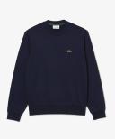 Lacoste Classic Fit Crew Neck Fleece Sweatshirt (Navy)