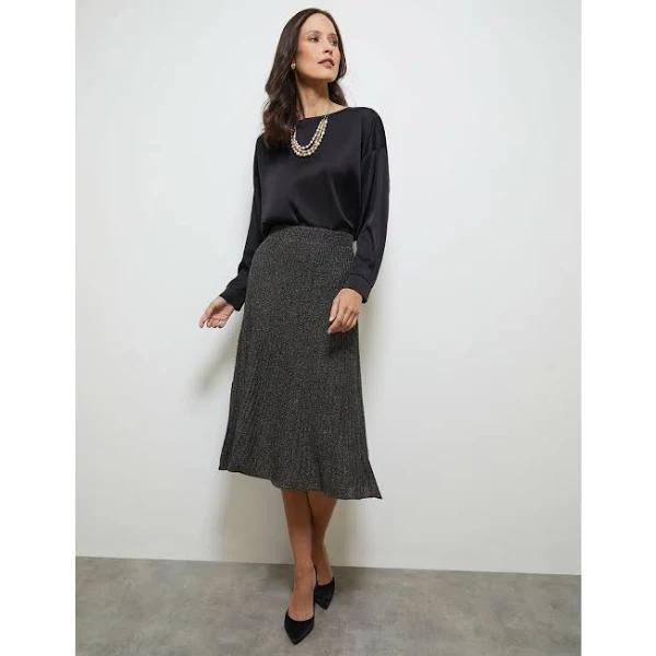 Noni B - Womens Skirts - Midi - Winter - Grey - A Line - Smart Casual Fashion - Relaxed Fit - Knitwear - Knee Length - Work Clothes - Office Wear - 12