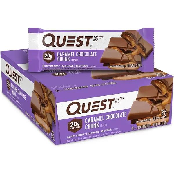 Quest Bar by Nutrition - Box of 12 Caramel Chocolate Chunk