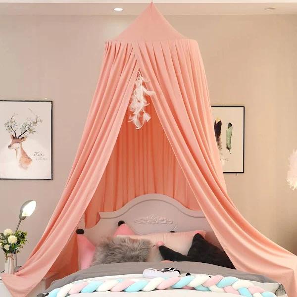 Extra Large Kids Bed Canopy for Girls Boys Bedroom Decor,Crib Canopy Nursery Canopy Hanging Canopy Blocking Light Canopy Reading Nook Canopy (Beige