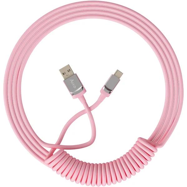 Akko Coiled Keyboard Cable Pink