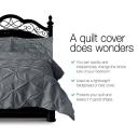 Giselle Bedding King Size Quilt Cover Set - Charcoal