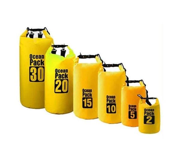 Yellow Waterproof Bag Dry Sack Fishing Camping Canoeing Outdoor 2/5/10/15/20/30 L