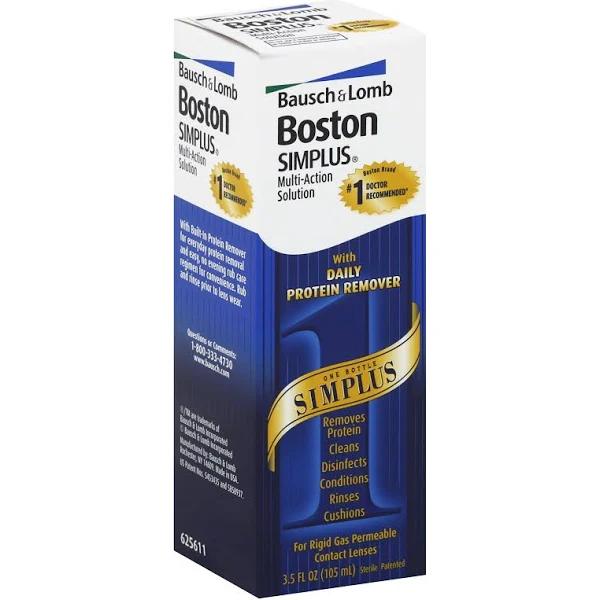 Bausch & Lomb Boston Simplus Multi-Action Solution, Cleans & Conditions - 3.5 fl oz carton