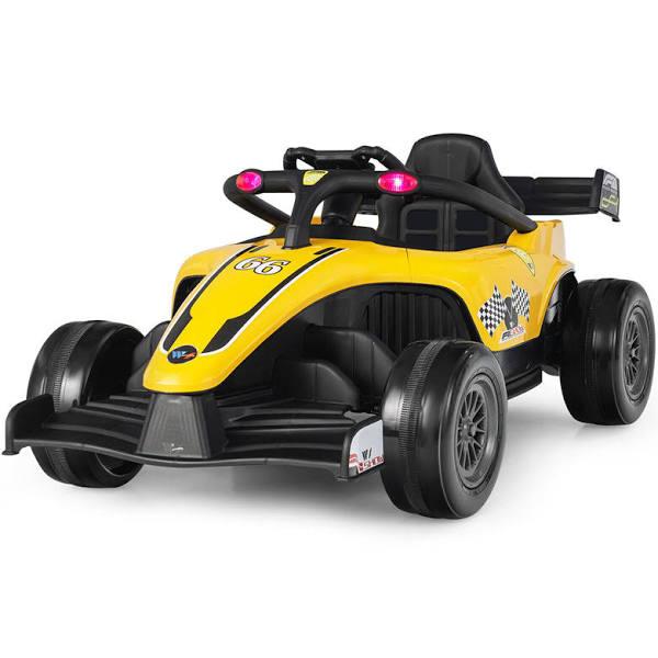 Costway 12V Kids Electric Ride On Car with Remote Control 3-7 Years Old-Yellow