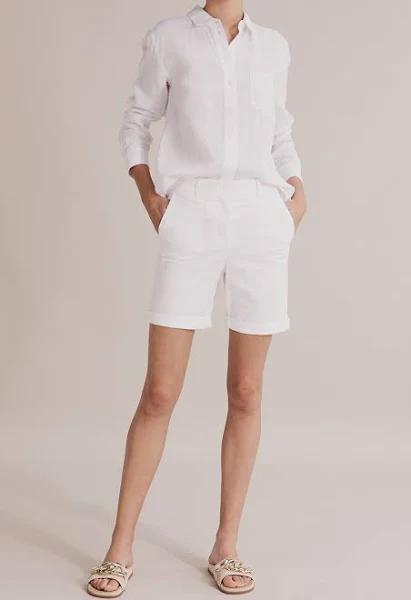 Country Road Australian Cotton Twill Walk Short in White 8