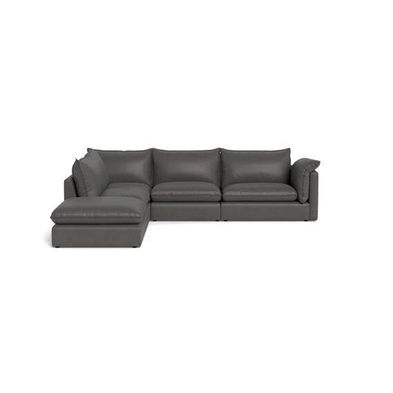 Sorrento Leather Modular Sofa Slate by Freedom, 100% Leather