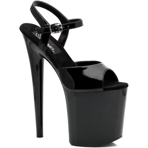 FLAMINGO-809 Black Patent Heels 10