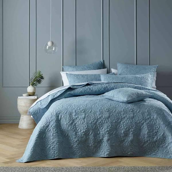 Sabrina Bedspread Set Provincial Blue King