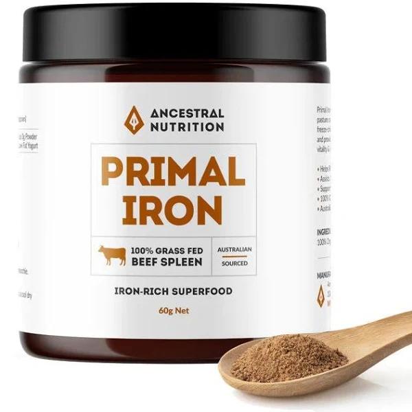 Ancestral Nutrition Primal Iron 100% Beef Spleen Powder 60g