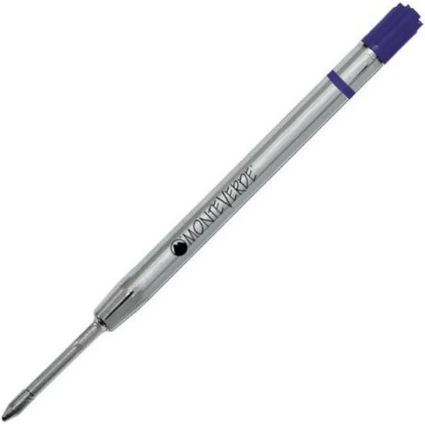 Monteverde P422 Parker Blue Black Fine Ceramic Gel Ballpoint Refill, Pk2