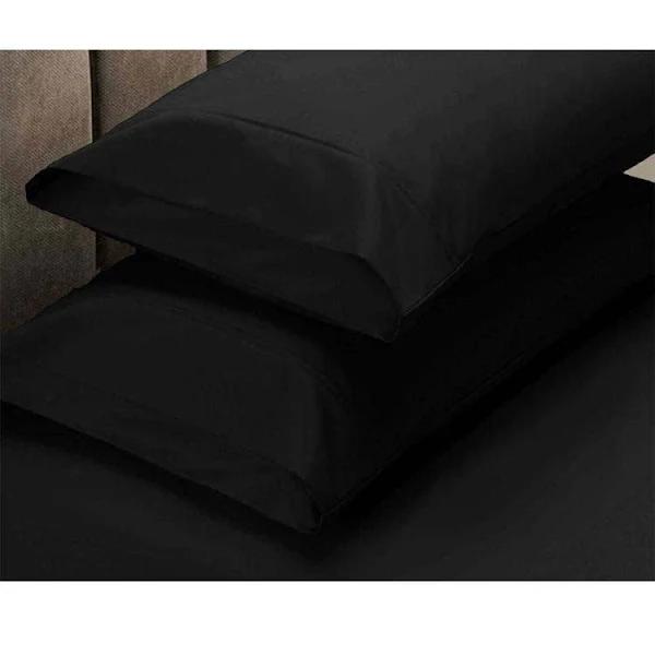 Danoz Direct - Apartmento 225TC Fitted Sheet Set King Black Plus 2 Pillowcases