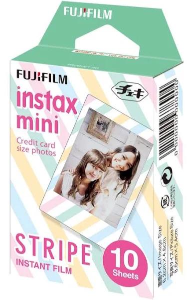 Fujifilm Instax Mini Film, Stripe (10 Pack)