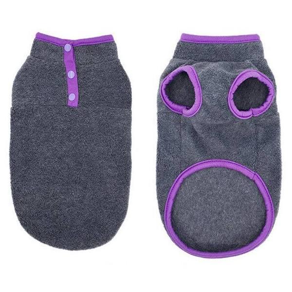 Pet Dog Puppy Winter Warm Fleece Jumper Vest Coat Jacket Apparel Clothes Outdoor Grey / XS