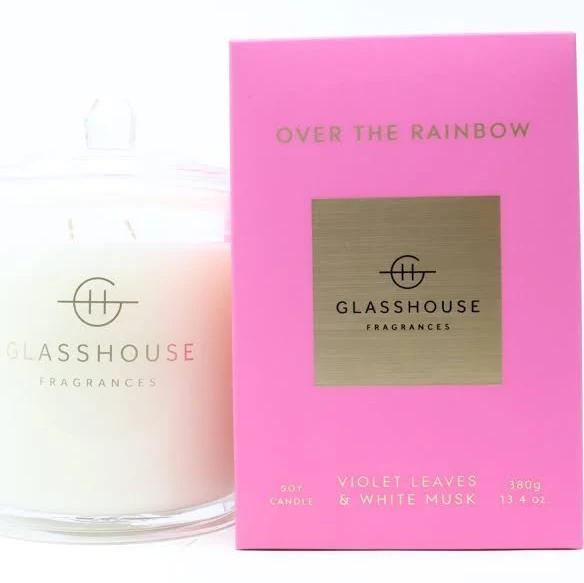 Glasshouse Fragrances 380g Over The Rainbow Candle