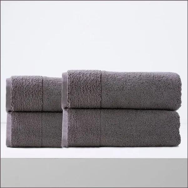 Renee Taylor Aireys 650 GSM Zero Twist 4 Pack Bath Sheet Nickel