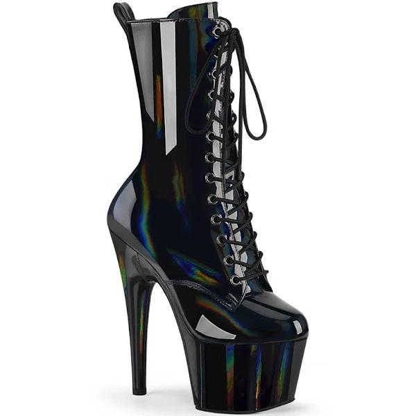 Pleaser ADORE-1040WR-HG Black Holo Patent/M Size 13