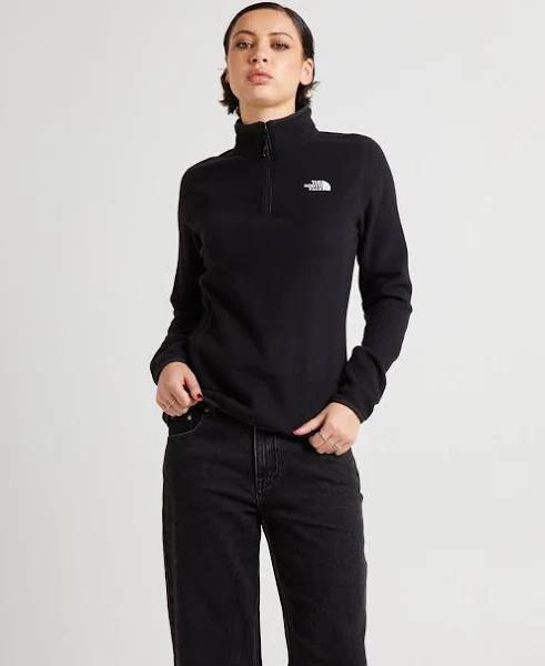 The North Face 100 Glacier 1/4 Zip Fleece Black Women - XS