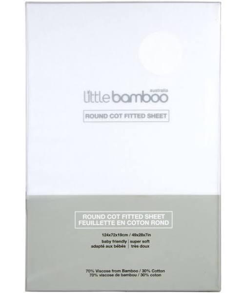 Little Bamboo Fitted Sheet - Cot Round 124cm x 72cm x 19cm