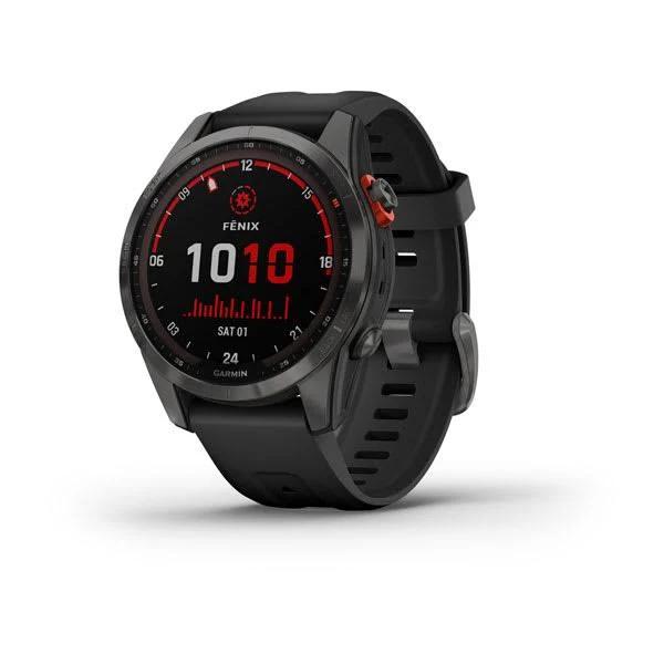 Garmin Fenix 7s Solar Slate Gray/Black Band - - Swimoutlet.com