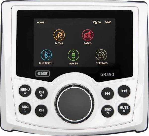 GME GR350BTW Marine AM/FM/Bluetooth Stereo - White