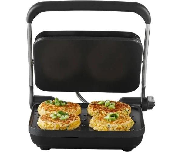 Cafe 4-Slice Sandwich Press With AnyHeight Control | Non-stick Coating, Silver