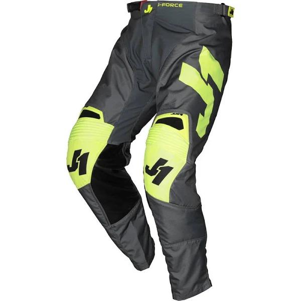 Just1 J-Force Terra Dark Grey/Fluro Yellow Pants - 34