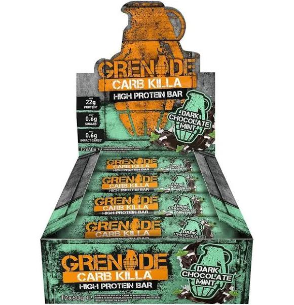 Grenade Carb Killa High Protein Bar 12 x 60g, Dark Choc Mint