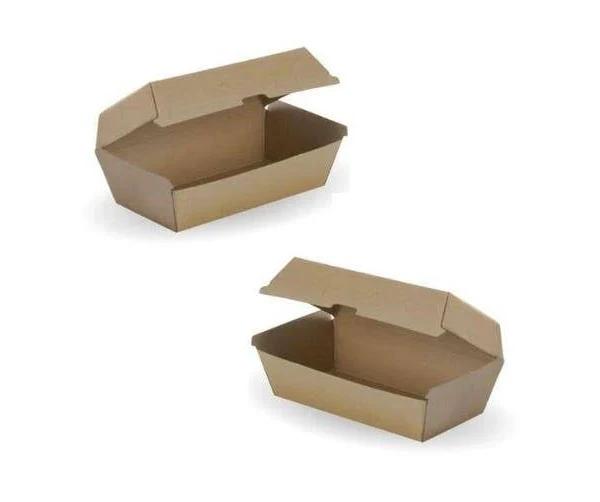 250 x Regular Kraft Brown Disposable Snack Boxes Bulk Takeaway Box Brown