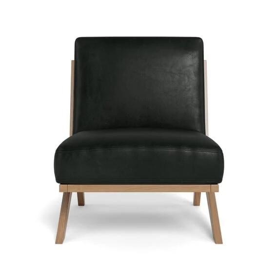 Palm Springs Leather Armchair Black by Freedom