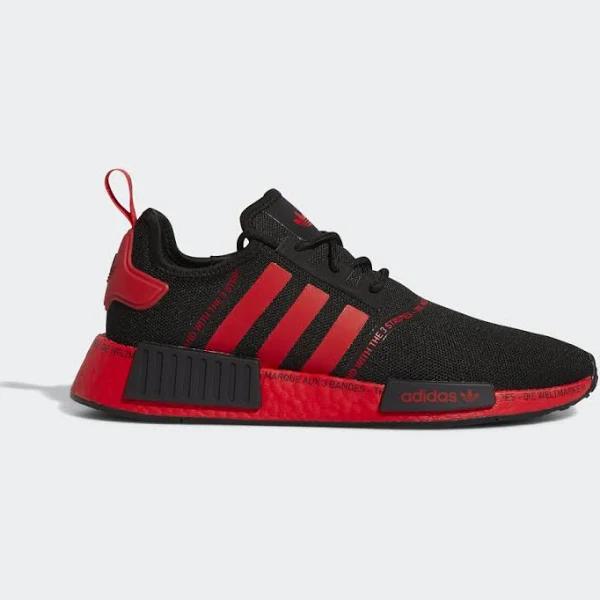 Adidas NMD_R1 'Black Vivid Red' Sneakers | Men's Size 10