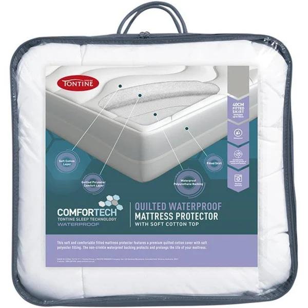 Tontine Comfortech Quilted Waterproof Mattress Protector (Single)