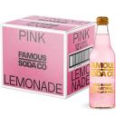 Famous Soda Co Bottle Pink Lemonade 330ml 12 Pack