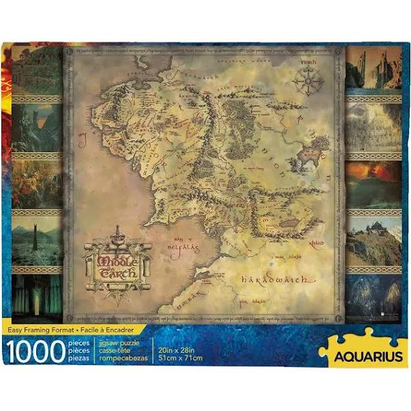 Aquarius 1000pc Puzzle Lord of The Rings Map