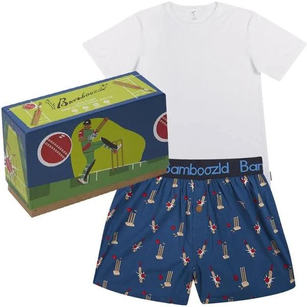 Bamboozld - Men's Blue Boxers - Howzat Gift Set - Size L at The Iconic