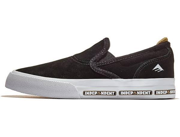 Emerica Boys Wino G6 Slip-on x Independent Shoe - Youth Black Size 11