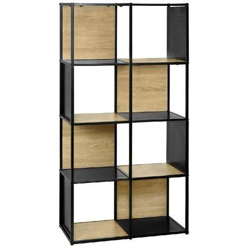 Otto Stockholm 8 Cube Bookcase Oak and Black