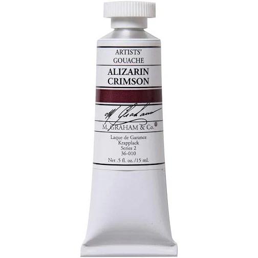 M. Graham 1/2-Ounce Tube Gouache Paint, Alizarin Crimson