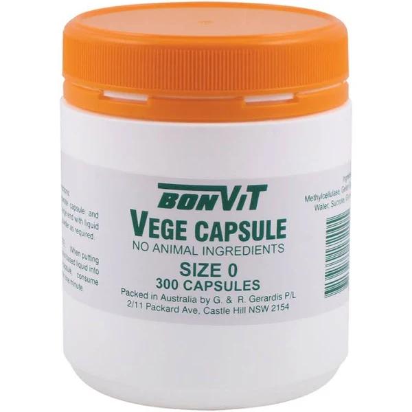 Bonvit Empty Capsules Size '0' Vege 300 Capsules