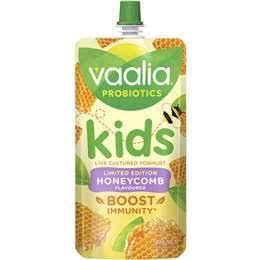 Vaalia Kids Probiotic Yoghurt Pouch Limited Edition Honeycomb 140g