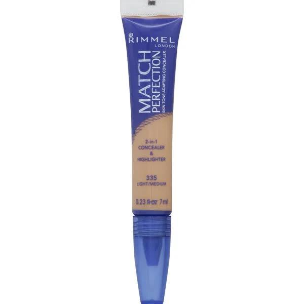 Rimmel Match Perfection 2 in 1 Concealer and Highlighter Light Medium 1 Count