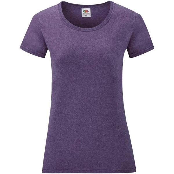 Fruit of The Loom Ladies/Womens Lady-Fit Valueweight Short Sleeve T-Shirt (Pack of 5) Heather Purple XL Cotton Ladies Short Sleeve T-Shirt