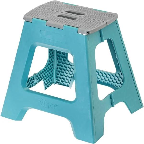 Vigar Compact Foldable Stool, 40 cm Size, Turquoise