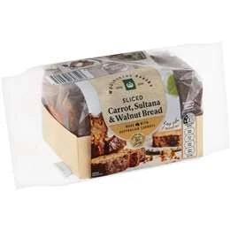 Woolworths Sliced Carrot Sultana & Walnut Loaf 500g