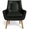 Retro Leather Occasional Armchair Black by Freedom