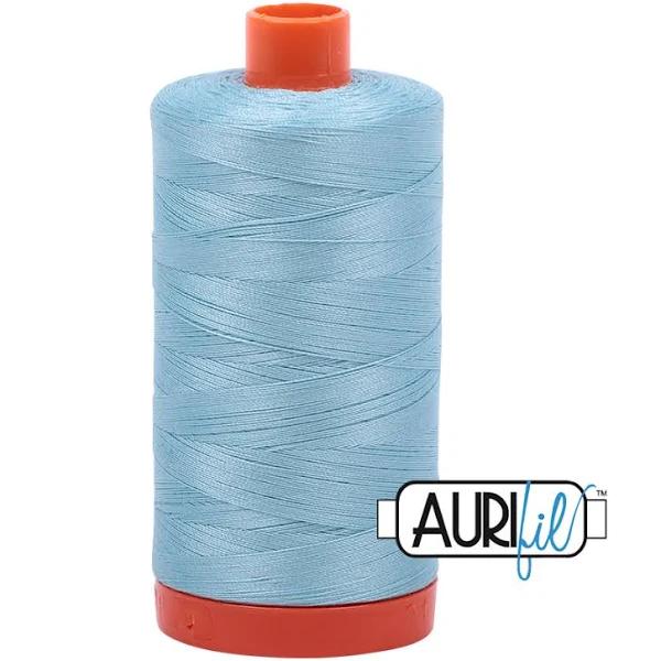 Aurifil 50wt Cotton 1,422yd-Light Grey Turquoise