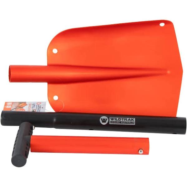 Wildtrak Collapsible Utility Aluminium Shovel - Orange 3pc 82x21cm