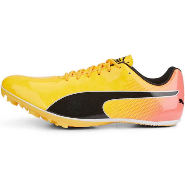 EvoSPEED Sprint 14 Track and Field Unisex Shoes in Sun Stream/Sunset Glow/Black, Size 13 by Puma