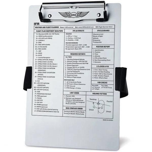 ASA IFR Clipboard with Strap